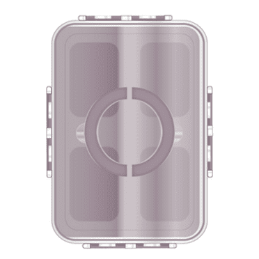 Cook with Color 4-Compartment Mini Snack Box Food Storage Carrier and Container, Charcuterie Container, Purple, Portable and Dishwasher Safe, Designed to Help with Packed Lunches and Daily Commutes