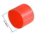 thumbnail image 3 of 8pcs 60mm Round Red Vinyl End Cap Screw Thread Protectors Rubber Cover Caps, 3 of 3