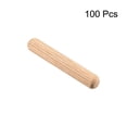 thumbnail image 3 of Wooden Dowel Pins 100 Pack 8x50mm Fluted Beveled Ends Wood Dowel Pegs, 3 of 7