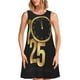 thumbnail image 1 of Easygdp 2025 Happy New Year para Vestido Transpirable de Mujer, Vestido Suelto de Manga Corta con Pliegues y Bolsillos para el Verano, 1 of 7