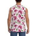 thumbnail image 4 of Daiia Lilies Flowers Printed Men's Tank Tops,Casual Soft Sleeveless Gym Muscle Shirts Bodybuilding Tee-Medium, 4 of 8