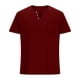 thumbnail image 3 of pstuiky camisetas para hombre, Blusas y camisas casuales de manga corta con cuello en V y botones de color liso para hombre camisetas de hombre l, 3 of 5