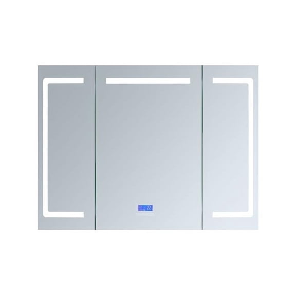 48 x 36 in. Lesina Tall LED Medicine Cabinet with Defogger, Silver
