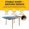 thumbnail image 4 of Beach Reef Table Cloths for 4 Foot Rectangle Tables, Shiny Sunset Ocean Waves Natural Seaside Patio Waterproof Elastic Fitted Tablecloths, Washable Rectangular Table Cover for Camping, 4 of 8