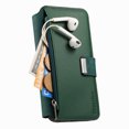 thumbnail image 4 of Detachable Magnetic Case Wallet For Samsung S23 FE Compatible with MagSafe Wireless Charging Phone Cover Multi Card Slots Cash Coin Zipper Pocket RFID Blocking For Samsung Galaxy S23 FE, Green, 4 of 9