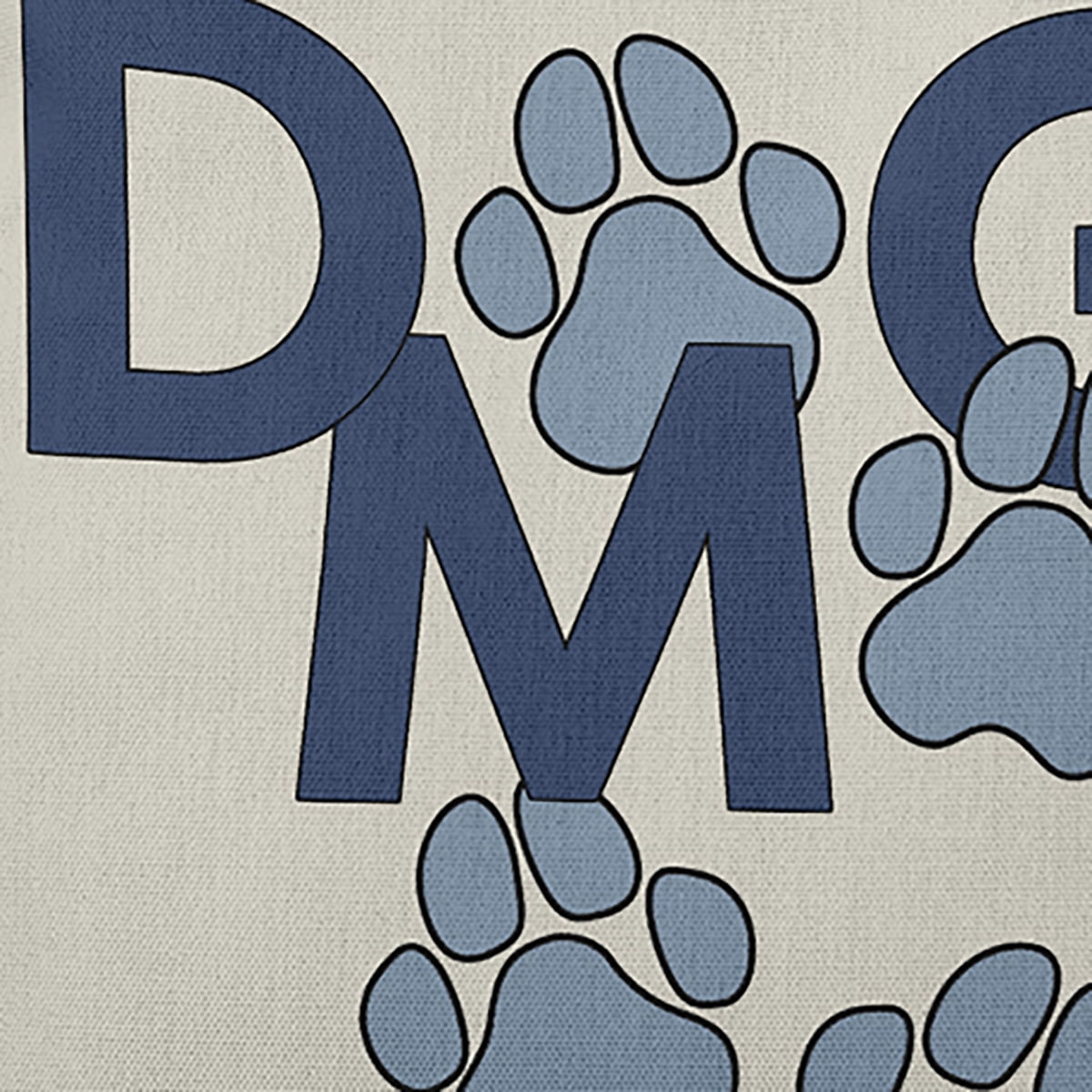 Simply Daisy 20-inch Square Dog Mom Polyester Indoor Pillow, Dusty Smoke Blue Qty 1