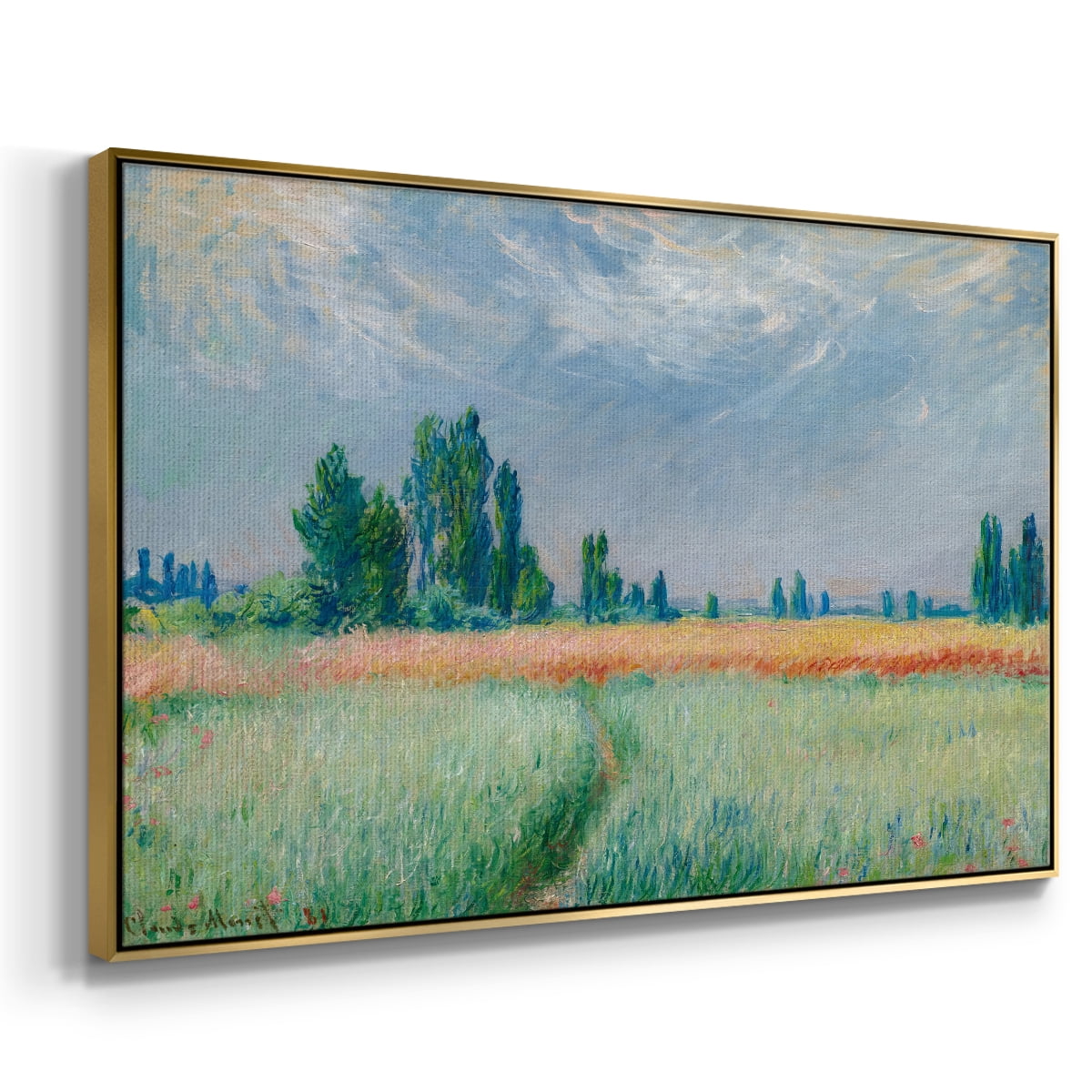 Vintage Landscape-C By Wexford Home Framed in Gold Wood Gallery Wrapped Canvas 27 in. x 41 in.