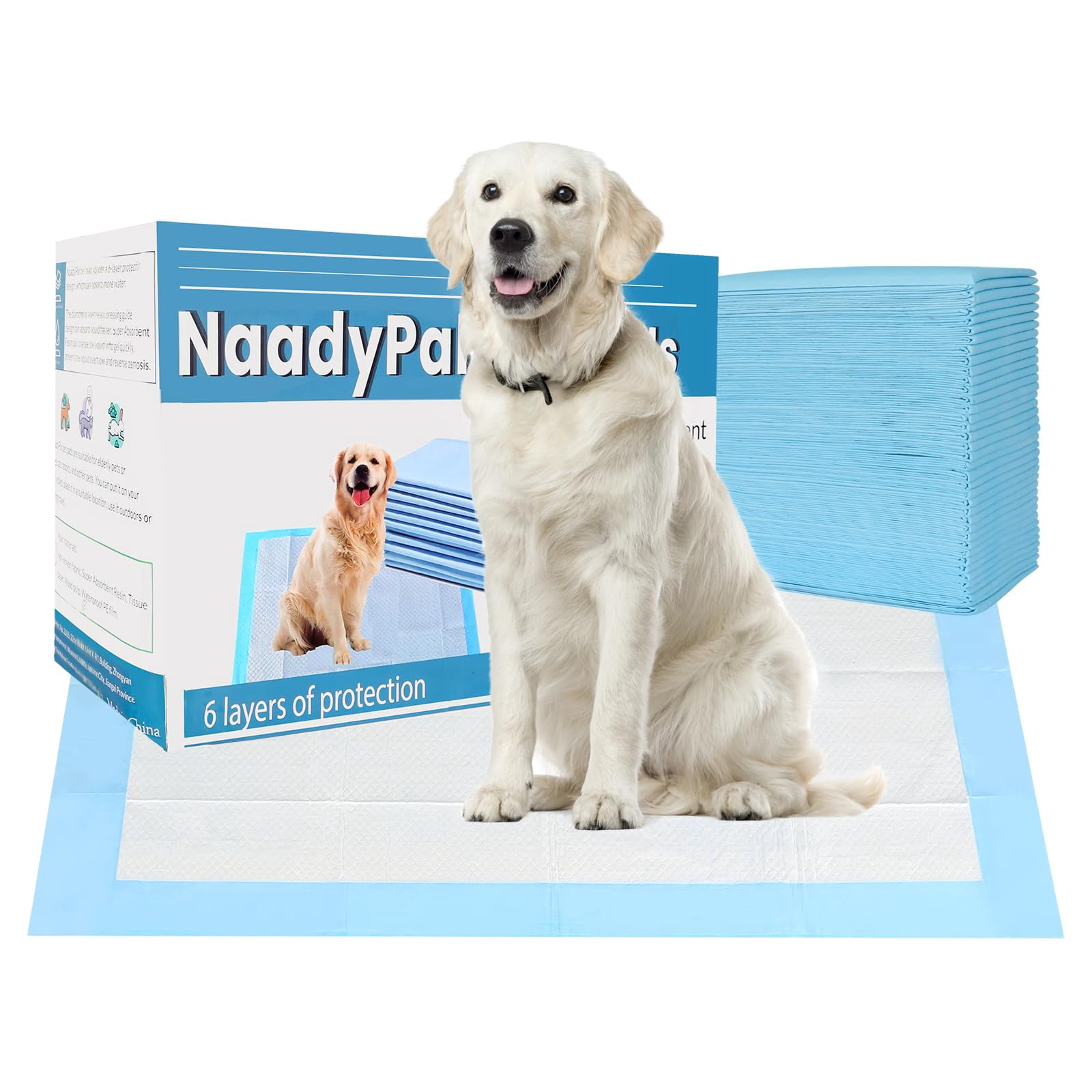 XXXXL Puppy Pee Pads for Dogs 31"x47" 40 Count, Extra Large Dog Pee Pads, Leak-Proof & Super Absorbent Dog Pee Pads, Thicken Disposable Potty Pads Puppy Training Pads for Cats Rabbits