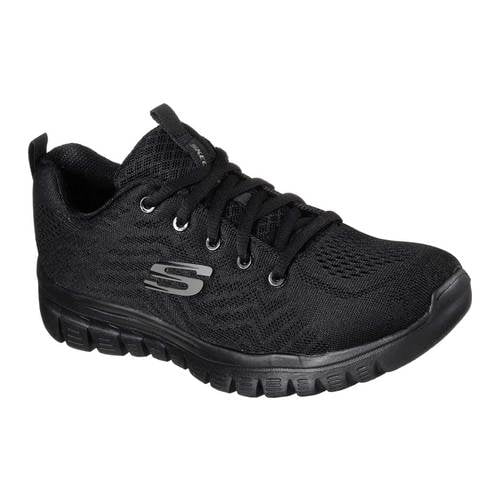 skechers womens everything nice trainers black