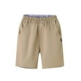 thumbnail image 2 of RTKFRFLM Boys Classic Uniform Shorts School Style Twill Chino Shorts Khaki 6-7 Years, 2 of 8
