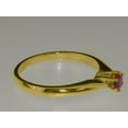 thumbnail image 5 of LBG British Made 18k Yellow Gold Natural Ruby Womens Anniversary Ring - 33 size options - Size 4.5, 5 of 7