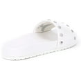 thumbnail image 3 of Donna Karan Cannes Stud Detail Slide Sandals, Nappa Leather White 9, 3 of 4