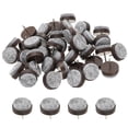 thumbnail image 1 of Almohadillas de fieltro con clavo Uxcell, deslizadores redondos para muebles para patas de silla, sofá, armario, mesa, color marrón, 24 mm, 1 of 7