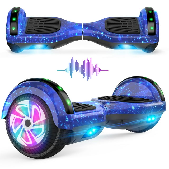 Patinete autoequilibrado VEVELINE con Bluetooth y luces LED