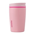 thumbnail image 1 of Owala SmoothSip Slider Vaso de café de acero inoxidable con aislamiento, taza de café helado reutilizable, taza de viaje de café caliente, sin BPA, 12 oz, rosa (Pucker Up), 1 of 5