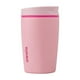 thumbnail image 1 of Owala SmoothSip Slider Vaso de café de acero inoxidable con aislamiento, taza de café helado reutilizable, taza de viaje de café caliente, sin BPA, 12 oz, rosa (Pucker Up), 1 of 5