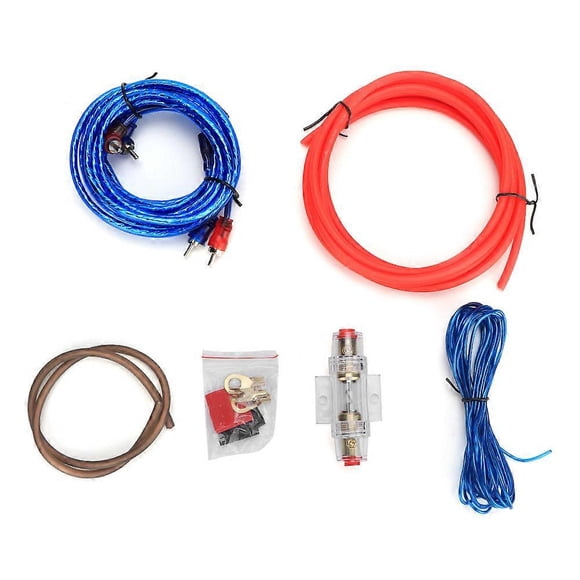 Car 10GA Power Amplifier Subwoofer Audio Speakers Replacement Zinc Alloy Wire Set Kit