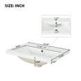 thumbnail image 6 of 20-inch Bathroom Vanity with Ceramic Sink, Black Storage Cabinet with Two-Tier Shelf, Adjustable Shelf, Solid Wood and MDF, 6 of 10