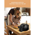 thumbnail image 3 of AICOOK 180° Flip Belgian Double Waffle Maker, Waffle Iron 8-Slice One Time, Nonstick Plates, Removable Drip Tray & Rotating, 1400W Adjustable Temperature Control & Cool Touch Handle, Black, 3 of 9