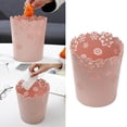 thumbnail image 1 of SUTENGDA Plastic Waste Paper Bins For Office Kitchen Or Bathroom Diameter 19 Cm Trash Can Table Pink, 1 of 4