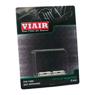 Viair 11802 0.12 to 0.12 in. Straight Union - DOT Approved - 2 Piece