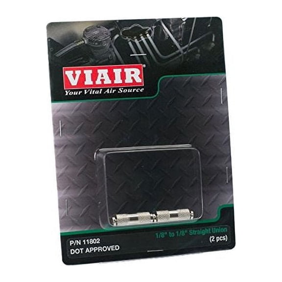 Viair 11802 0.12 to 0.12 in. Straight Union - DOT Approved - 2 Piece