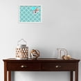 thumbnail image 3 of PinPix 16x12 Custom Cork Bulletin Board Diamond Modern Pattern Aqua White Poster Board Has a Fabric Style Canvas Finish, Framed in Diamond Modern Pattern Aqua White, by ArtToFrames (PinPix-1799), 3 of 5
