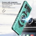 thumbnail image 6 of SPY Case for Cricket Debut Smart Case w/Tempered Glass Screen Protector [Military Grade] Ring Car Mount Kickstand Shockproof Hard Phone Case - Green, 6 of 7