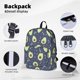 thumbnail image 4 of Mochila con bonito estampado de aguacate, ideal para portátil, viajes, senderismo, negocios, para mujeres y hombres., 4 of 5