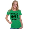 thumbnail image 4 of Flex But Like This Funny Gym Exercise Womens Slim Fit Graphic Tee Brisco Brands S, 4 of 5