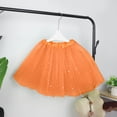 thumbnail image 2 of MIXUE Skirts For Women Summer Sequins Solid Color Mesh Elastic Waist Princess Fashion Tutu Mini Skirt Outwear,Orange,One Size, 2 of 8