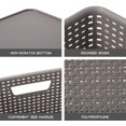 thumbnail image 2 of Cesta de almacenamiento tejida de plástico PP grande con tapa, caja de almacenamiento, caja de almacenamiento de cocina, baño, habitación de los niños, armario, oficina, paquete de 3, gris Ormromra XZB-0366, 2 of 2