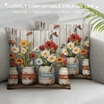thumbnail image 3 of Pratyus Flowers Modern Farmhouse Rustic Decorative Couch Pillow Cases with Zipper Home Decor Printed on Both Sides Throw Pillow Cover 1PC 22x22in, 3 of 5