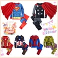 thumbnail image 2 of Disfraz de superhéroe de Los Vengadores 2024 para niños, pijama de algodón de Spiderman, Iron Man, conjunto de ropa de dormir navideña de manga larga para niños, 2 of 5