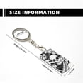 thumbnail image 3 of Uemuo Skull and palm leaves Pattern Rectangular Metal Keychain - Durable, Stylish, and Personalized Key Ring for Men and Women,Engraved Keychain,Gift Slim Sturdy Keychain, 3 of 7
