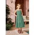 thumbnail image 5 of Arshiner Girl's Sundresses Summer Boho Strap Tiered Cami Maxi Dresses with Pockets, 5 of 6