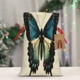 thumbnail image 5 of Naloa Blue Black Butterfly Art Drawstring Christmas Bags, 3D Xmas Gift Bags, Christmas Wrapping Bags, Xmas Goodie Bags, Treat Pouch Bags, Party Favor Bags-Medium, 5 of 9