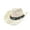 Ivory, variant on HEVIRGO Cowboy Hat Classic Vintage Braided Curled Edge Wide Brim Men Sun Hat Outdoor Hat Straw