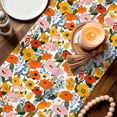 thumbnail image 3 of Spring Flowers Table Runner 72 Inches, Watercolor Floral Daisy Poppy Plants Rustic Bed Runner Dresser Scarves Tabletop for Indoor Outdoor Parties/Ceremony/Banquet, 14" x 72", 3 of 8