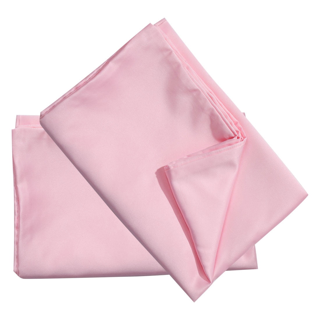 Unique Bargains Silky Satin Pillow Cases Covers Set of 2 Pink Queen