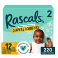 thumbnail image 1 of Rascals Premium Absorbent Baby Diapers, Size 2, Carton, 220 Count, 1 of 8