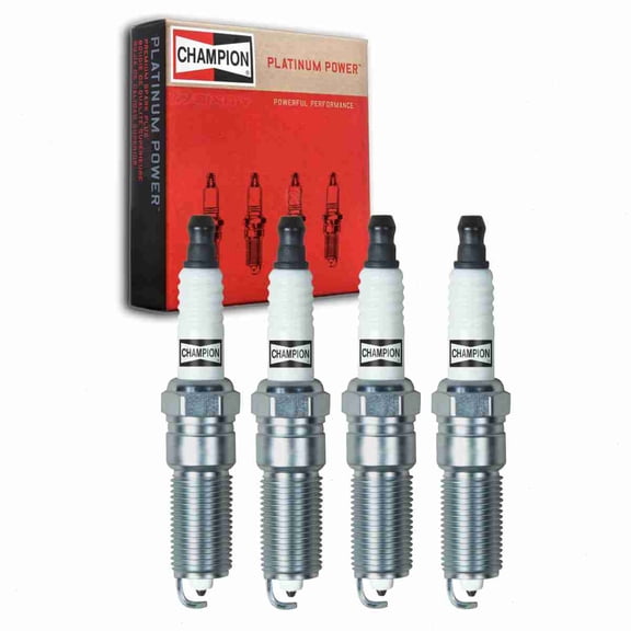 4 pc Champion Platinum Spark Plugs compatible with Pontiac G5 2.2L 2.4L L4 2007-2010