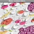 thumbnail image 5 of Fruit Art Dog Crate Cover, Pomegranates Cherries Strawberries and Pears on Plain Background, Easy to Use Pet Kennel Cover Small Dogs Puppies Kittens, 7 Sizes, Dark Magenta and Mustard, by Ambesonne, 5 of 6
