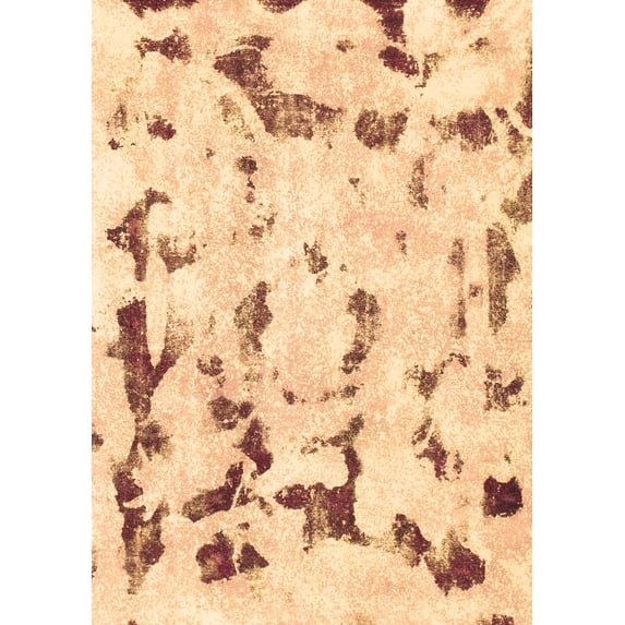 Ahgly Company Indoor Rectangle Abstract Brown Modern Area Rugs, 3' x 5'