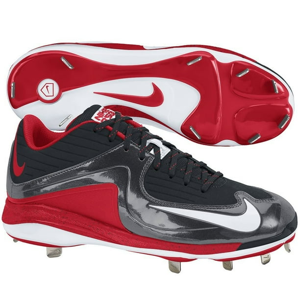 nike men's air mvp pro metal ii baseball cleats (14, black / red / white)