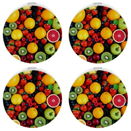 

Automatic Night Lights Plug into Wall for Kids & Adults Colorful Fruits Orange Lemon Dusk to Dawn Sensor Nightlights for Room Bedroom Bathroom Hallway Kitchen