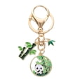 thumbnail image 5 of Ziurtnc New Year Keychain Panda Bamboo Wreath Pendant Polished Lobster Clip Lightweight Shoulder Bag Schoolbag Decoration Pendant Keyring, 5 of 8