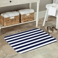 thumbnail image 7 of Xecao Navy Blue And White Stripes Pattern Bald Eagle Print Flannel Mat: Non-Slip, 16x24in, Ideal for Kitchen, Bedroom, Bath & Living Room, 7 of 7