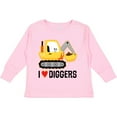 thumbnail image 3 of Inktastic Construction Truck I Love Diggers Boys or Girls Long Sleeve Toddler T-Shirt, 3 of 5