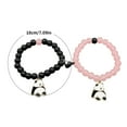 thumbnail image 2 of HHBEAUTY 2Pcs Natural Stone Beads Bracelet, Couples Matching Frosted Stone Bracelet for Women Men Best Friend Lovers Friendship Unisex Jewelry Gift, 2 of 6